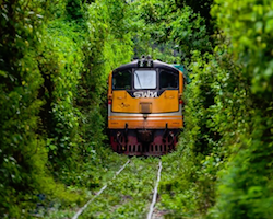 Dag trein van Lampang of Lamphun naar Chiang Mai